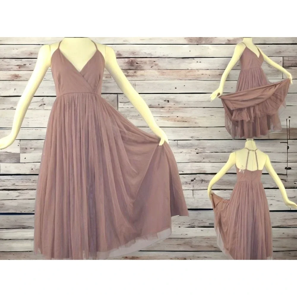 ASOS Sz 8 Mocha Tulle Ballerina‎ Dress Fairy Romantic Goddess Vintage Style - Picture 11 of 11